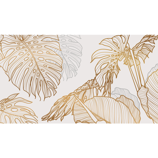 Papier peint panoramique - Feuilles tropicales