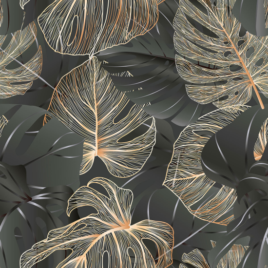 Papier peint panoramique - Feuilles tropicales