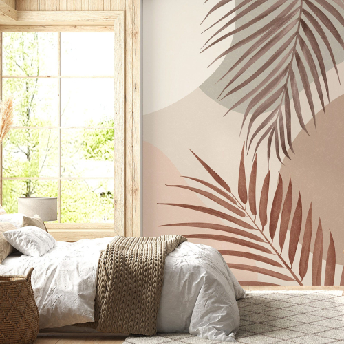 Papier peint panoramique - Feuilles tropicales