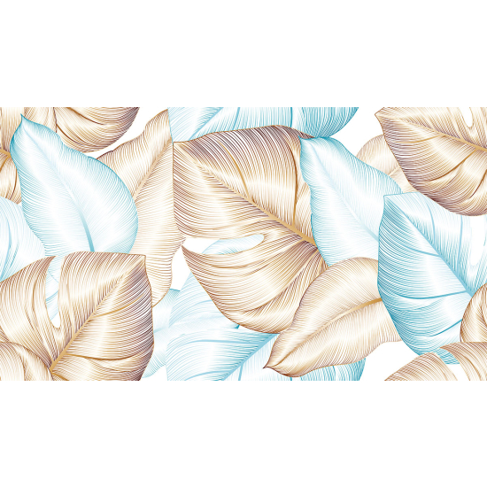 Papier peint panoramique - Feuilles tropicales