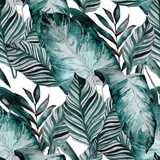 Papier peint panoramique - Feuilles tropicales