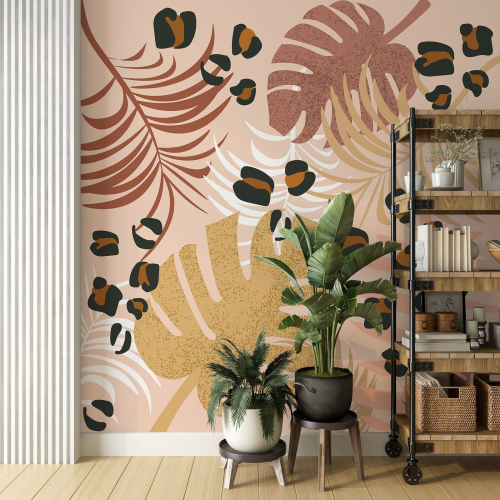 Papier peint panoramique - Feuilles Tropicales