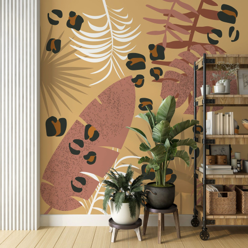 Papier peint panoramique - Feuilles Tropicales