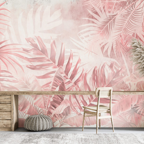 Papier peint panoramique - Feuilles Tropicales