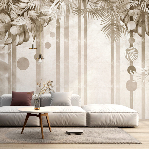 Papier peint panoramique - Feuilles tropicales
