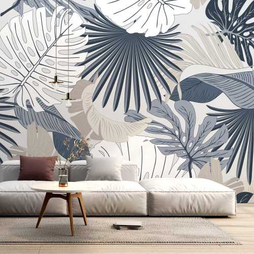 Papier peint panoramique - Feuilles Tropicales