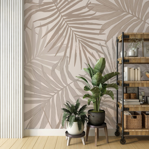 Papier peint panoramique - Feuilles tropicales