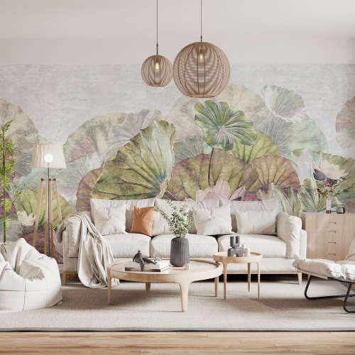 Papier peint panoramique - Feuilles Tropicales