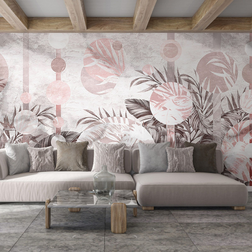 Papier peint panoramique - Feuilles Tropicales