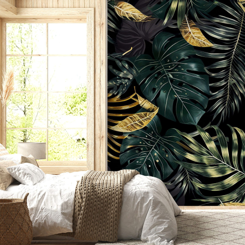 Papier peint panoramique - Feuilles Tropicales