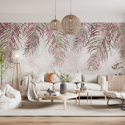 Papier peint panoramique - Feuilles Tropicales