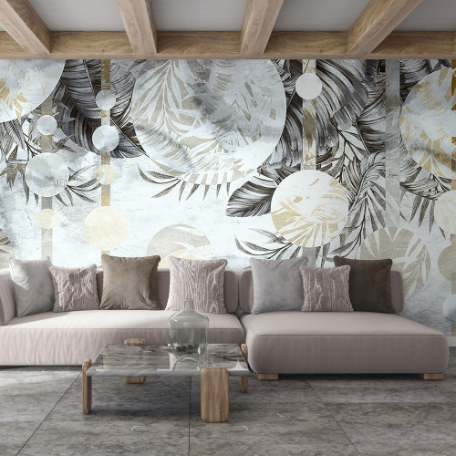 Papier peint panoramique - Feuilles Tropicales