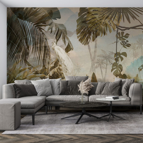 Papier peint panoramique - Feuilles Tropicales