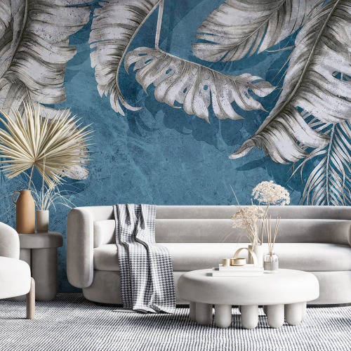 Papier peint panoramique - Feuilles Tropicales