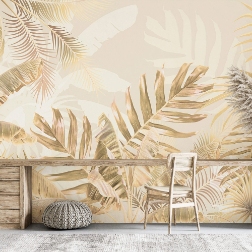 Papier peint panoramique - Feuilles Tropicales