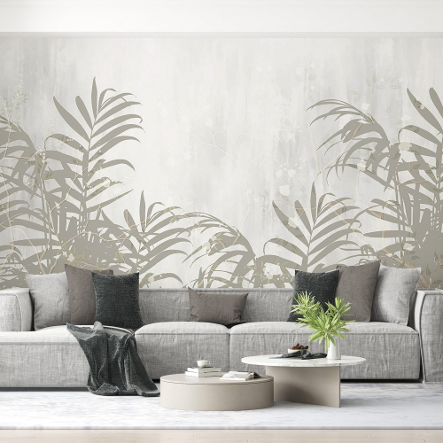 Papier peint panoramique - Feuilles tropicales