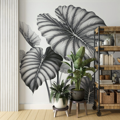 Papier peint panoramique - Feuilles tropicales