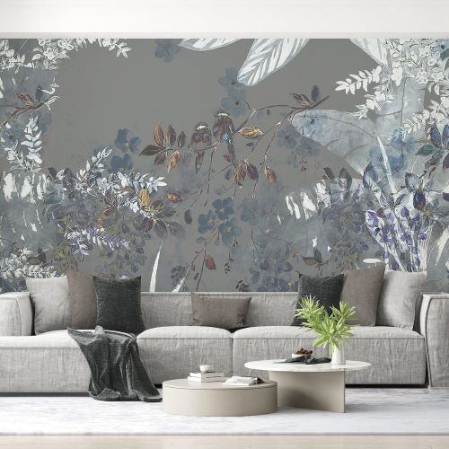 Papier peint panoramique - Feuilles tropicales