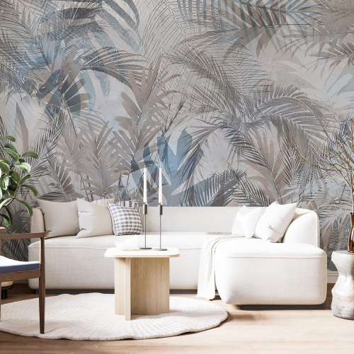 Papier peint panoramique - Feuilles tropicales