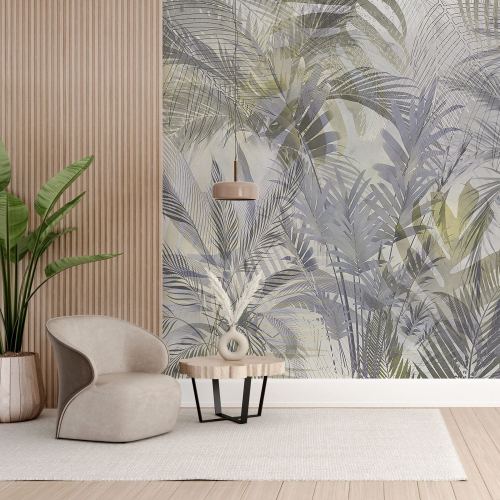 Papier peint panoramique - Feuilles tropicales