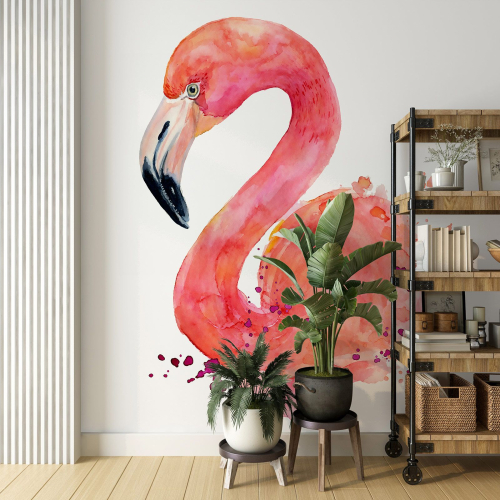 Papier peint panoramique - Flamant rose