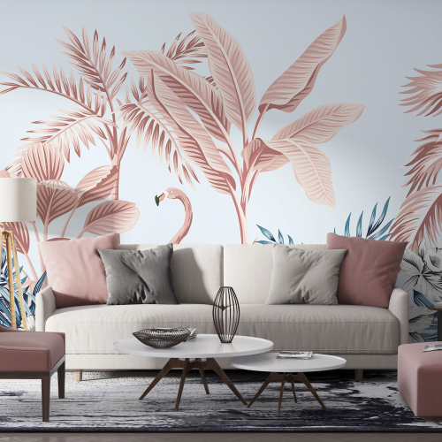 Papier peint panoramique - Flamant rose