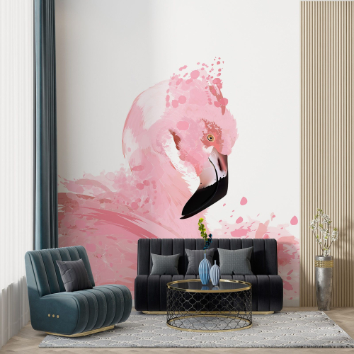 Papier peint panoramique - Flamant rose