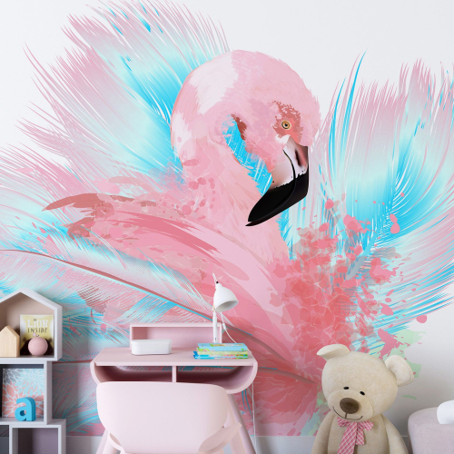 Papier peint panoramique - Flamant rose