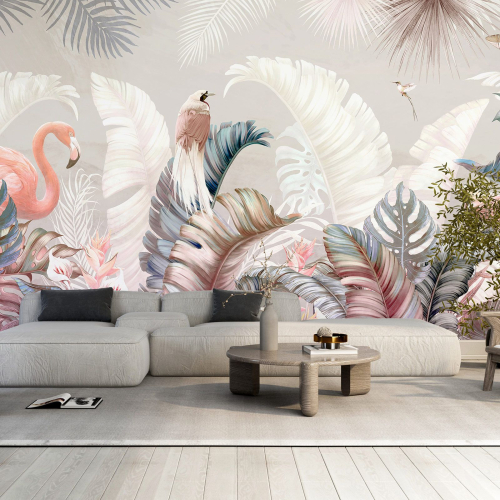 Papier peint panoramique - Flamant Rose