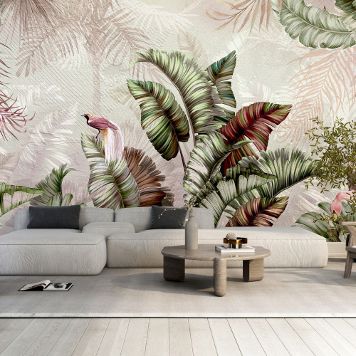 Papier peint panoramique - Flamant Rose Tropical