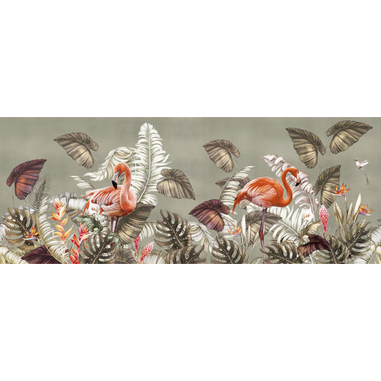 Papier peint panoramique - Flamants roses