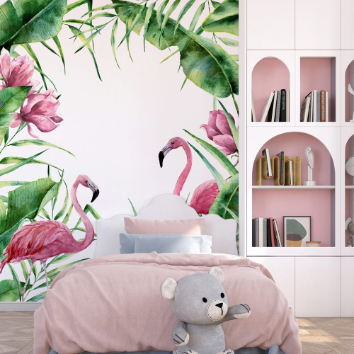 Papier peint panoramique - Flamants roses