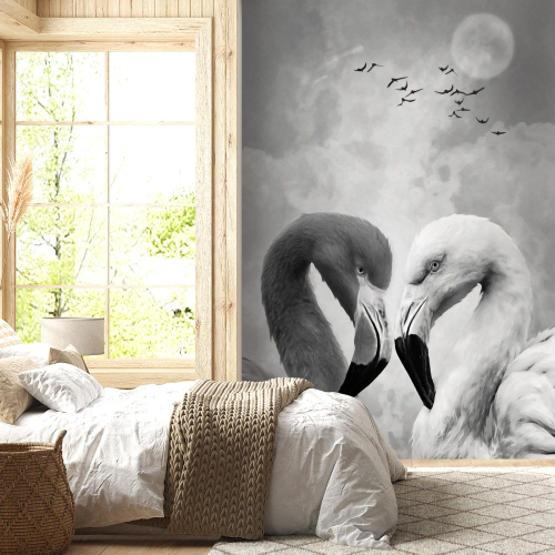 Papier peint panoramique - Flamants roses