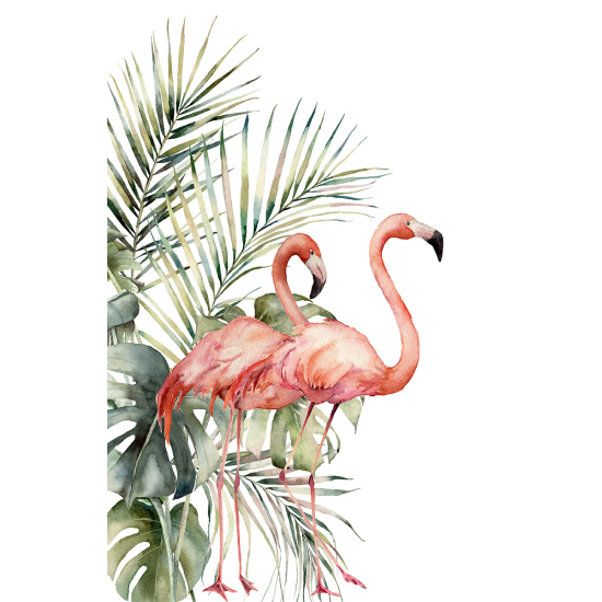Papier peint panoramique - Flamants roses