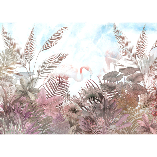 Papier peint panoramique - Flamants roses
