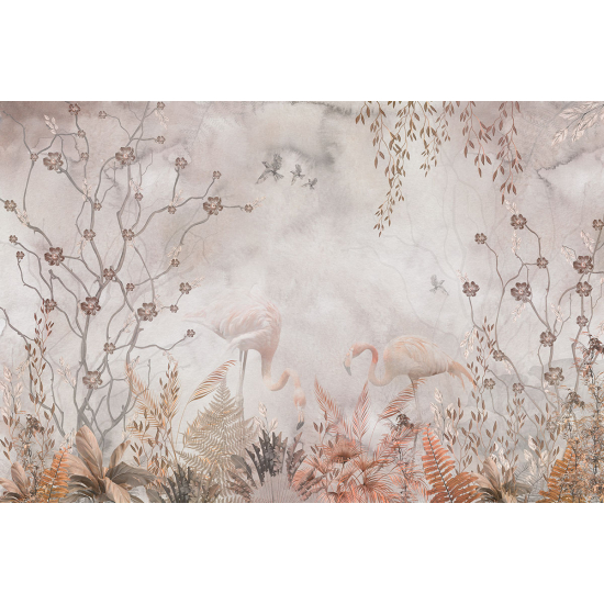Papier peint panoramique - Flamants roses