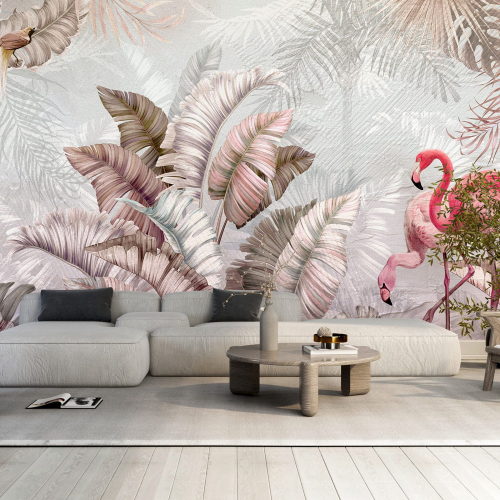 Papier peint panoramique - Flamants Roses