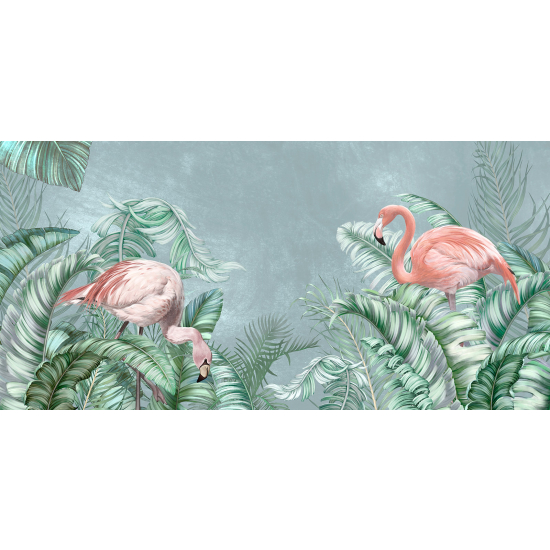 Papier peint panoramique - Flamants Roses