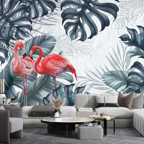 Papier peint panoramique - Flamants Roses