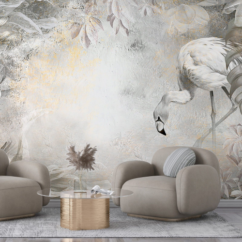 Papier peint panoramique - Flamants Roses