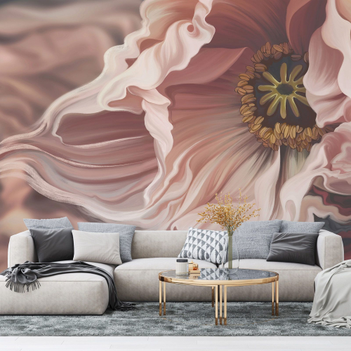 Papier peint panoramique - Fleur rose