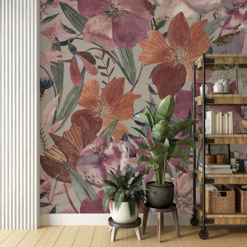 Papier peint panoramique - Fleurs
