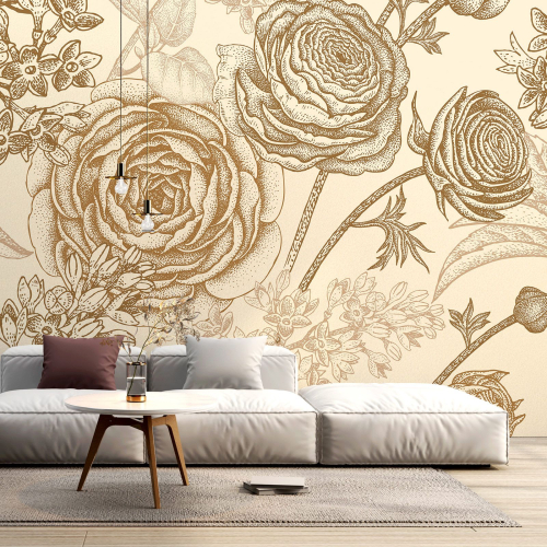 Papier peint panoramique - Fleurs