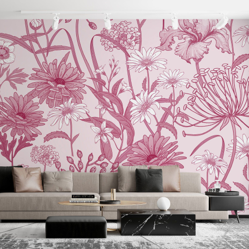 Papier peint panoramique - Fleurs