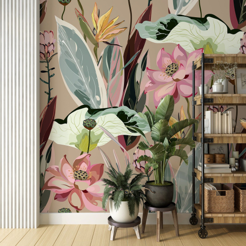 Papier peint panoramique - Fleurs