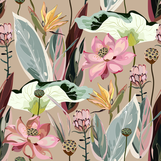 Papier peint panoramique - Fleurs