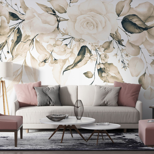 Papier peint panoramique - Fleurs