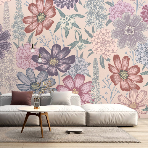Papier peint panoramique - Fleurs