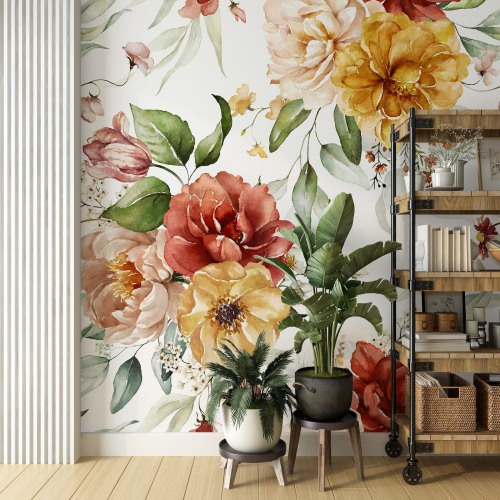 Papier peint panoramique - Fleurs