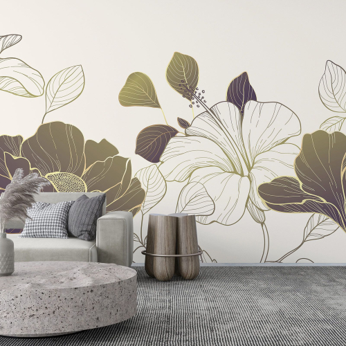 Papier peint panoramique - Fleurs